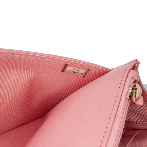 Pre-Loved Chanel Lambskin Boy Wallet On Chain - Picture 6 of 11